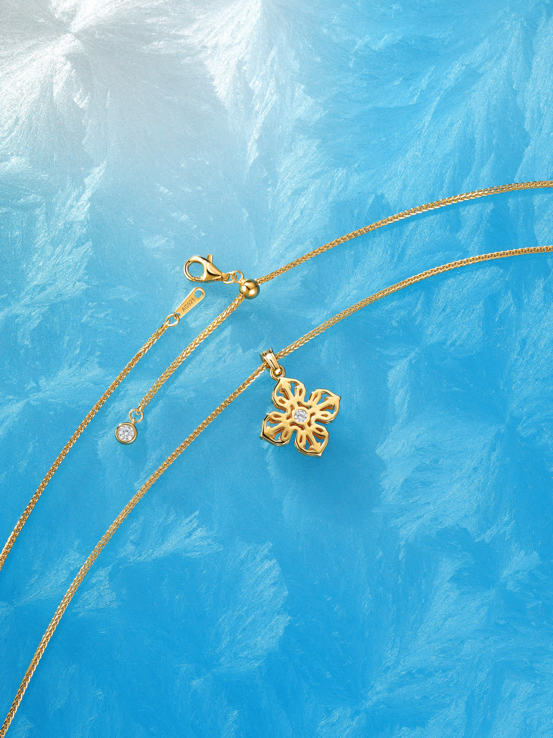Chrome Hearts Gold Flower Pendant Necklace